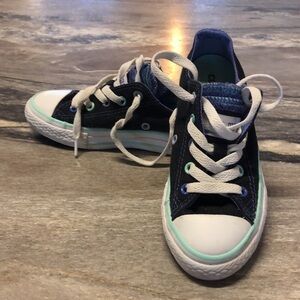 Converse all star blue and turquoise trim sz 12